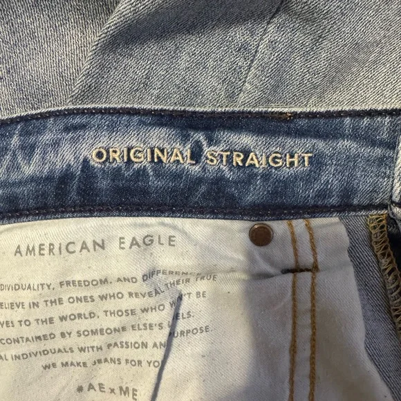 American Eagle Outfitters *ORIGINAL STRAIGHT* Men's Jeans 34 x 30 #V - Picture 8 of 9